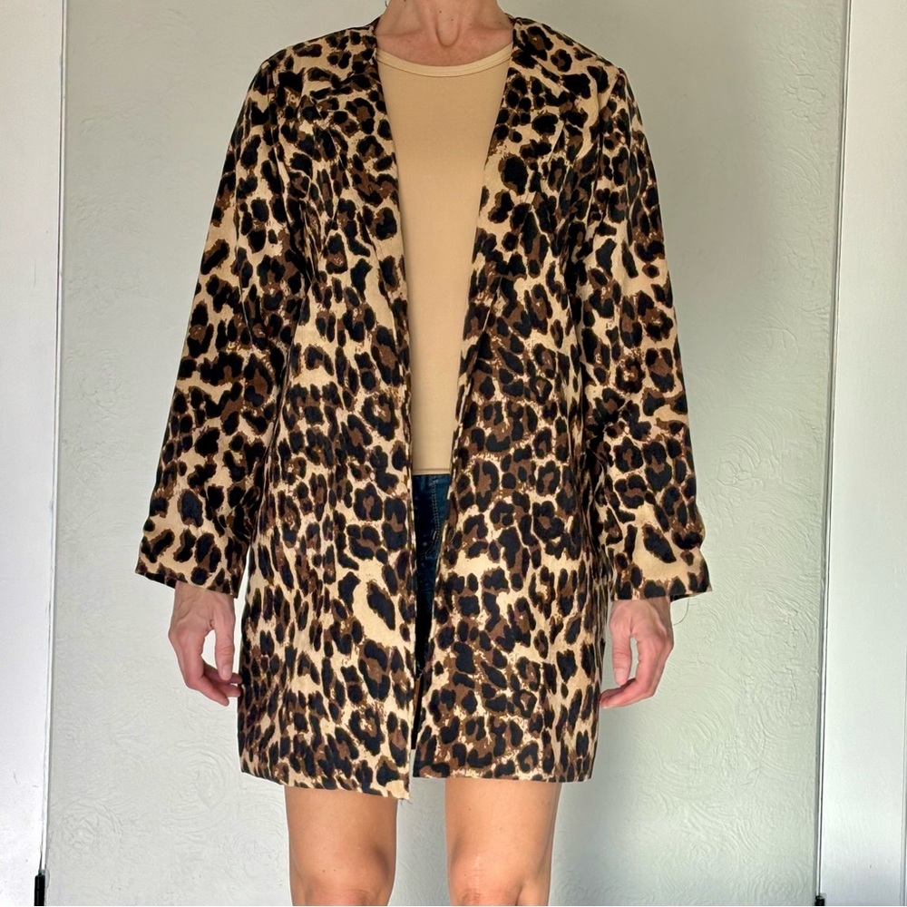 Leopard print, long blazer